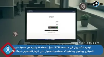 كيفية التسجيل في منصة FCMS لحجز العملة الأجنبية من مصرف ليبيا المركزي بوضوح وبخطوات سهلة والحصول على الرمز المصرفي (CBL Key)
